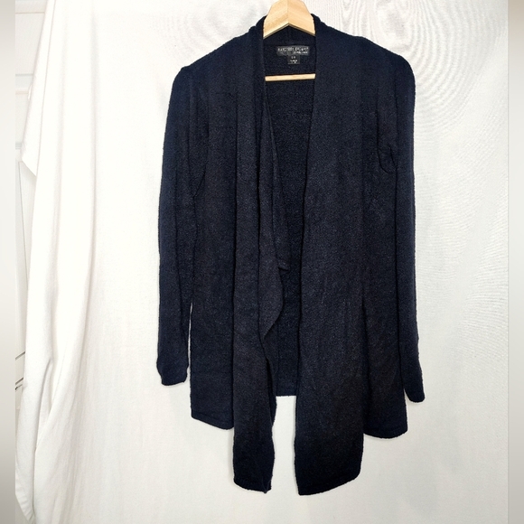 Barefoot‎ Dreams CozyChic Lite Calypso Wrap Cardigan Waterfall Black 436 small M - Picture 6 of 9
